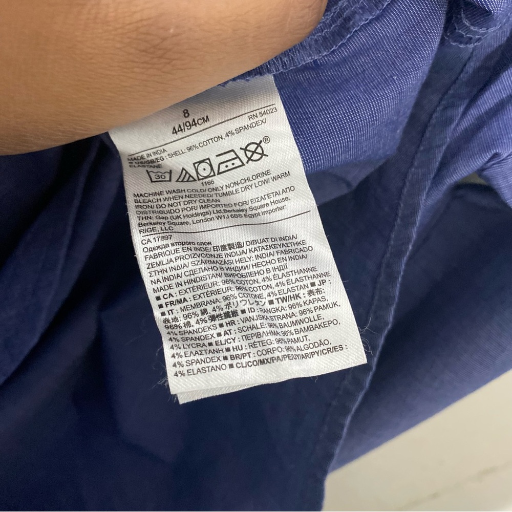 Banana Republic : size : 8 : casual blue denim chambray long sleeve shirt dress - Picture 11 of 11